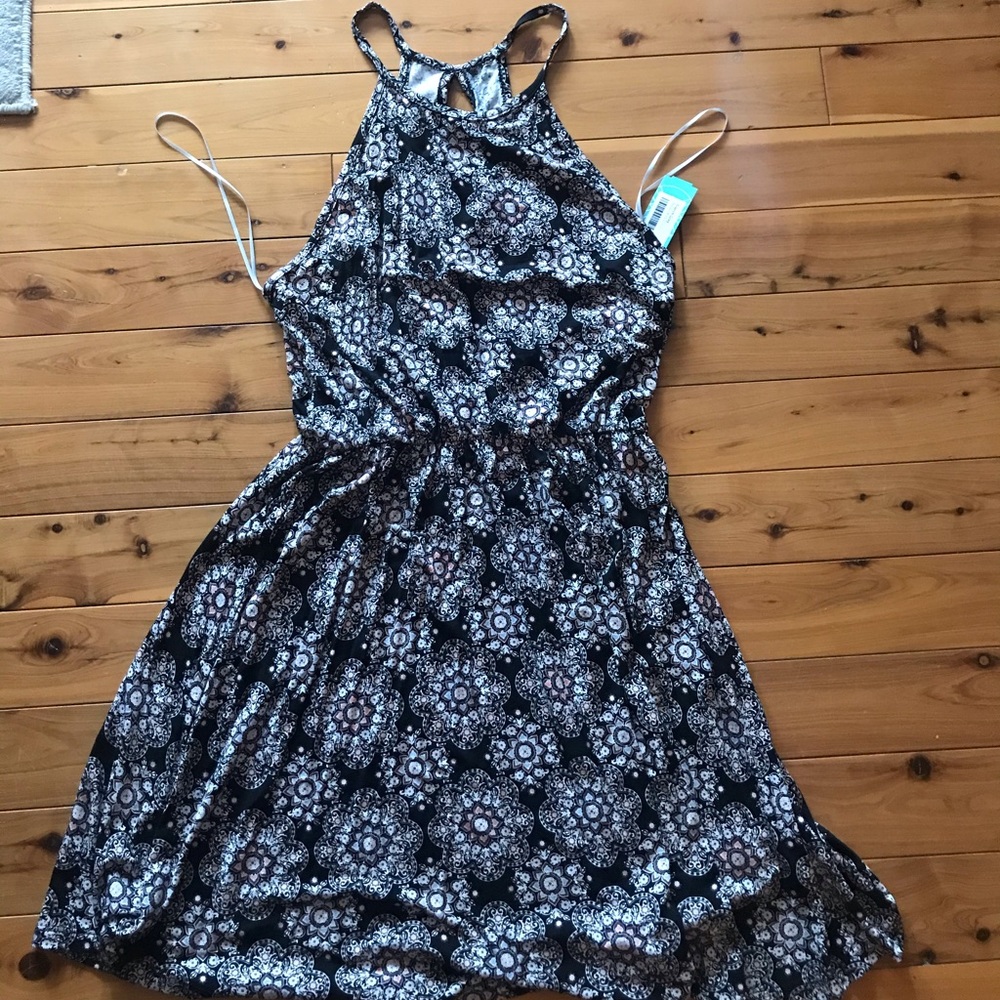French Grey Halter Dress